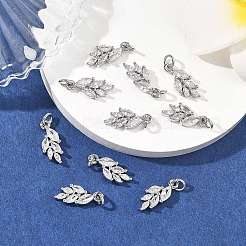 Messing klare Zirkonia Charms&nbsp;XGRQ2O365-421P