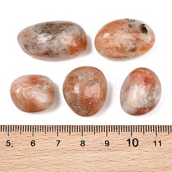 天然サンストーンビーズ  タンブルストーン  ナゲット  穴なし/ドリルなし  花瓶フィラーの宝石  15~23x18~28x6~21mm&nbsp;GG-CBAD0F6-A04-01A