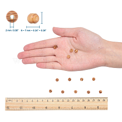 Неокрашенные натуральные деревянные бусины&nbsp;X-TB611Y-6mm-LF