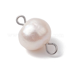 Шармы-соединители из натурального культивированного пресноводного жемчуга&nbsp;PALLOY-JF03090-01