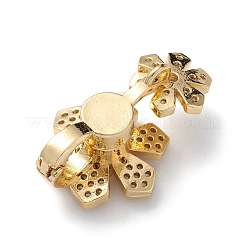 Стойка покрытие цветок латунь проложить прозрачный кубический цирконий сложить магнитные застежки KK-C019-21G