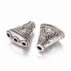 合金ビーズ  三角形  アンティークシルバー  23x23x10mm  穴：3~4mm&nbsp;PALLOY-J218-034AS