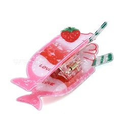 Haarspangen aus PVC-Kunststoff für Frauen und Mädchen&nbsp;OHAR-D001-07B