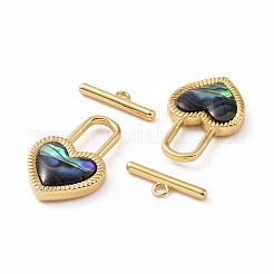 Застежки-пуговицы из ракушек пауа и розовых ракушек KK-E068-VC172