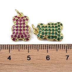 Латунные микро проложить кубического циркония подвески KK-P266-07G