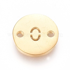 304ステンレススチールリンク  イオンプレーティング（ip）  クラフトジュエリー作成用  フラットラウンド  ゴールドカラー  NUM。0  10x1mm  穴：1.4mm&nbsp;STAS-G216-00G