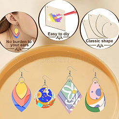 2 набор незаконченных деревянных заготовок для изготовления сережек-подвесок&nbsp;DIY-SP0004-46