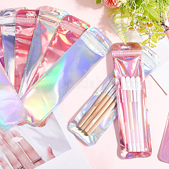 100 шт. 2-х цветные прямоугольные полипропиленовые пластиковые пакеты с застежкой-молнией&nbsp;AJEW-CN0004-54