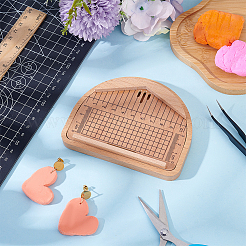 Buchenholz Polymer Clay Ohrring Loch Bohrer Führungsplatte&nbsp;DIY-PH0035-17