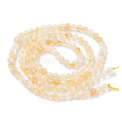 Нити из нагретых натуральных цитриновых бусин&nbsp;X-G-L622-C05-3mm-B