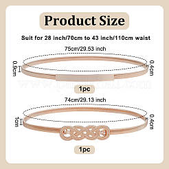 2 шт. 2-х стилевых цепных ремней из сплава с застежками&nbsp;AJEW-OC0014-77