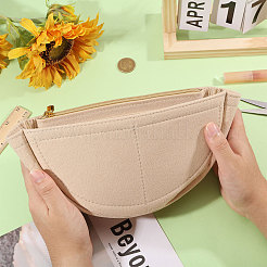 Halbrunder Filz-Taschen-Organizer-Einsatz&nbsp;AJEW-WH0434-15B-01