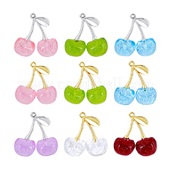 9шт 9 цвета прозрачные подвески из смолы&nbsp;FIND-PH0026-92