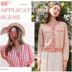 6 шт. латунные стеклянные кнопки AJEW-FG0007-96