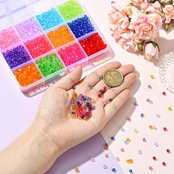 2400шт 12 цвета прозрачные акриловые бусины&nbsp;TACR-YW0002-42