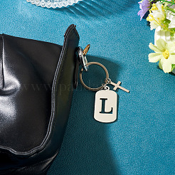 1 porte-clés en acier inoxydable&nbsp;KEYC-TADJ0001-08L