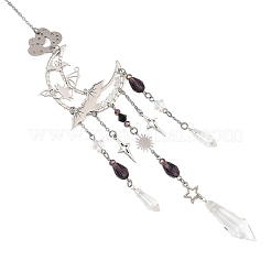 Attrape-soleil chauve-souris lune d'Halloween en acier inoxydable&nbsp;HJEW-TA00500