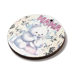 Pendentifs en bois thème fête des mères&nbsp;FIND-Z031-01E