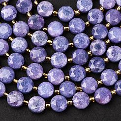 Нити окрашенных натуральных кварцевых бусин G-C116-A04-02