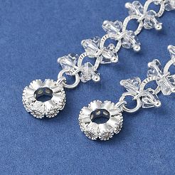 Латунная прозрачная кубическая циркония цепочка кисточка европейская цепь безопасности подвески KK-A236-06S-01