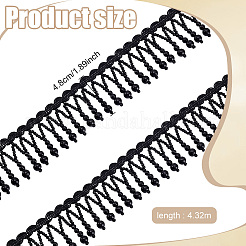 5 ярд полиамида с отделкой из пластиковых бусин&nbsp;OCOR-WH0109-087B