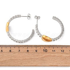 Серьги-гвоздики в форме сердца из нержавеющей стали 304 со стразами&nbsp;EJEW-R027-01GP