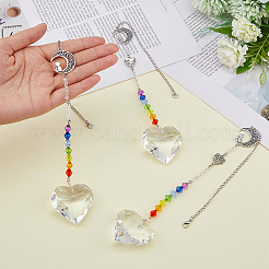 Стекло подвесные украшения HJEW-FH00032