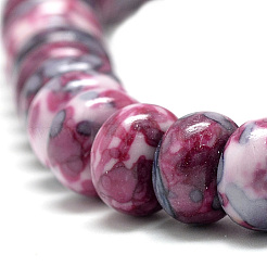 Chapelets de perle en jade d'un océan blanc synthétique&nbsp;G-S257-5x10mm-09