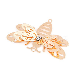 Латунные хрустальные стразы 3d пчела соединительные подвески&nbsp;KKC-T003-03KCG