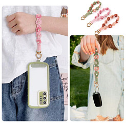 3 шт. хлопчатобумажные плетеные цветочные подвески-украшения&nbsp;AJEW-TA0002-72D