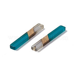 Большие подвески из прозрачной смолы и орехового дерева&nbsp;RESI-M027-11C