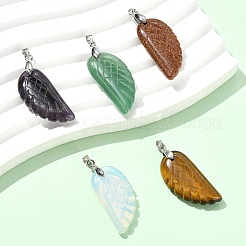 5 шт. двухцветных резных подвесок из опалита&nbsp;G-YW0002-41