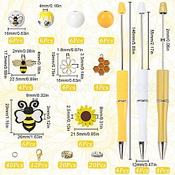 Ensembles de stylos à perles à faire soi-même sur le thème des abeilles&nbsp;DIY-SC0024-91