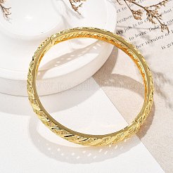 Латунные браслеты на петлях для женщин&nbsp;BJEW-D313-01G