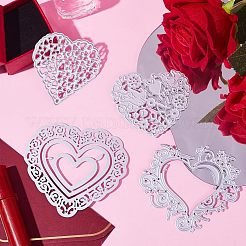 4шт 4 стиля трафареты для резки сердечек из углеродистой стали DIY-GF0007-80