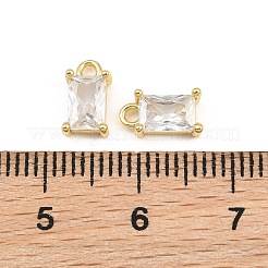 Latón pavimenta encantos de circonita cúbica transparente&nbsp;CU-CBAD306-03G