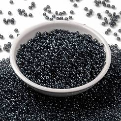 MIYUKIラウンドロカイユビーズ  日本製シードビーズ  8/0  （rr178)透明灰色光沢  3mm  穴：1mm  約19000~20500個/ポンド&nbsp;SEED-G008-RR0178