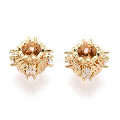 Латунные микро проложить Цирконий Европейский бисером KK-N275-01G