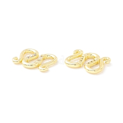 Застежки-крючки из латуни с прозрачным кубическим цирконием KK-E280-28G