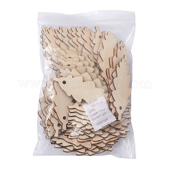 Неокрашенный деревянный большой кулон X-WOOD-TA0002-20