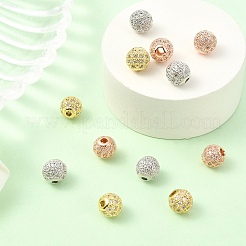 12 шт. 3-х цветные латунные бусины из кубического циркония&nbsp;ZIRC-YW0001-25