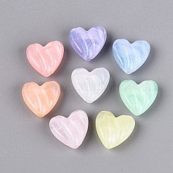 Perles acryliques transparentes bicolores lumineuses&nbsp;OACR-Q199-50