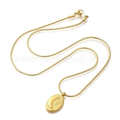 Ионное покрытие(ip) 304 нержавеющая сталь кулон ожерелье NJEW-K255-15G