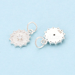 925 подвеска-цветок из стерлингового серебра с микропаве из прозрачных кубических цирконий&nbsp;STER-T009-20S