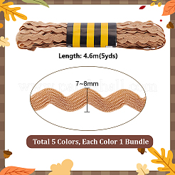 5 комплект лент из полипропиленового волокна 5 цветов SRIB-PH0001-48