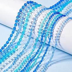 24 нитка 12 вида прозрачных граненых стеклянных бусин GLAA-GA0002-04