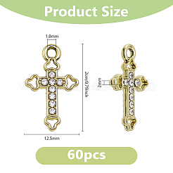 Подвески со стразами из сплава 60 шт.&nbsp;RB-DC0001-13