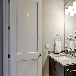 Ensemble de panneaux de toilette miroir acrylique&nbsp;AJEW-WH0043-56A