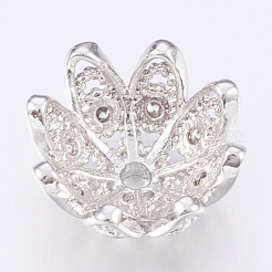 Латунные микро проложить кубического циркония Шапочки ZIRC-K075-46P