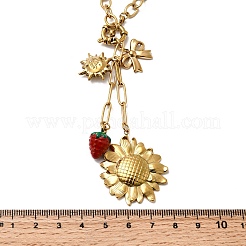 Женские кулоны с клубникой NJEW-G181-12G